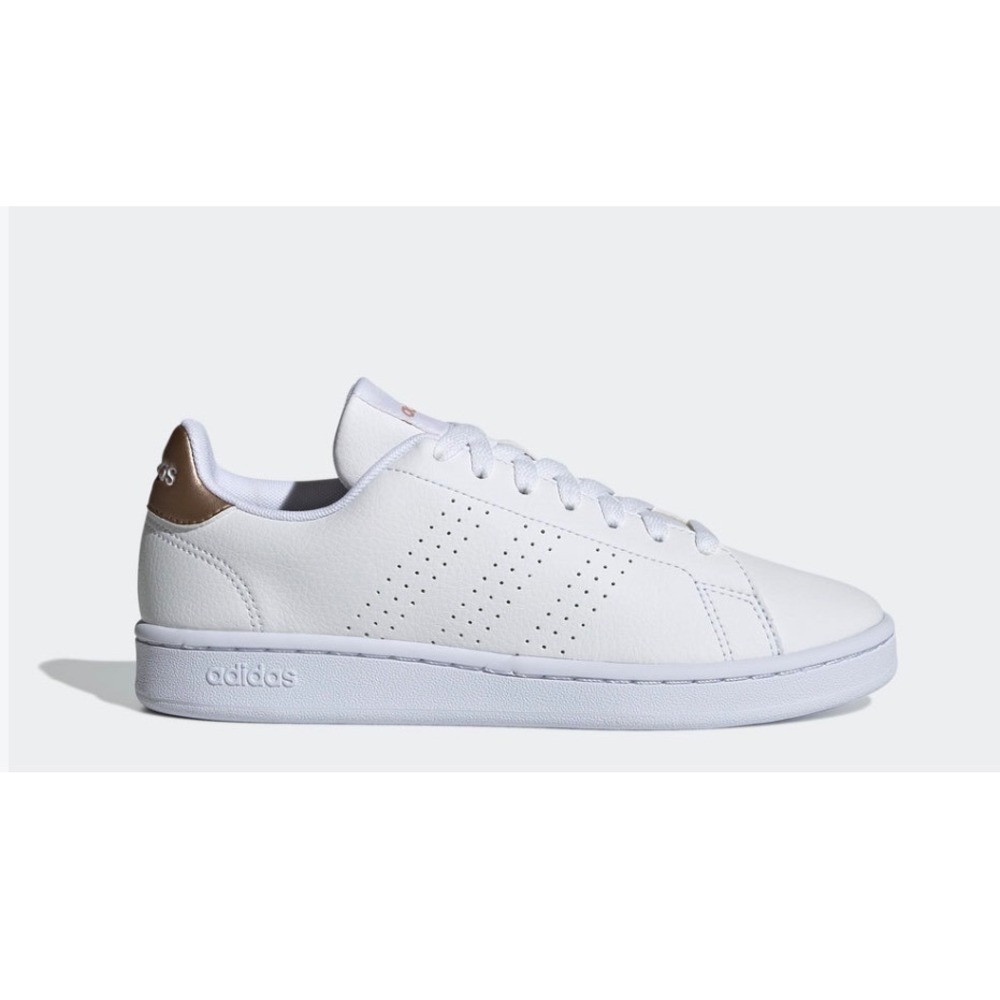 Adidas Advantage Sneakers Women White Gold Size 7